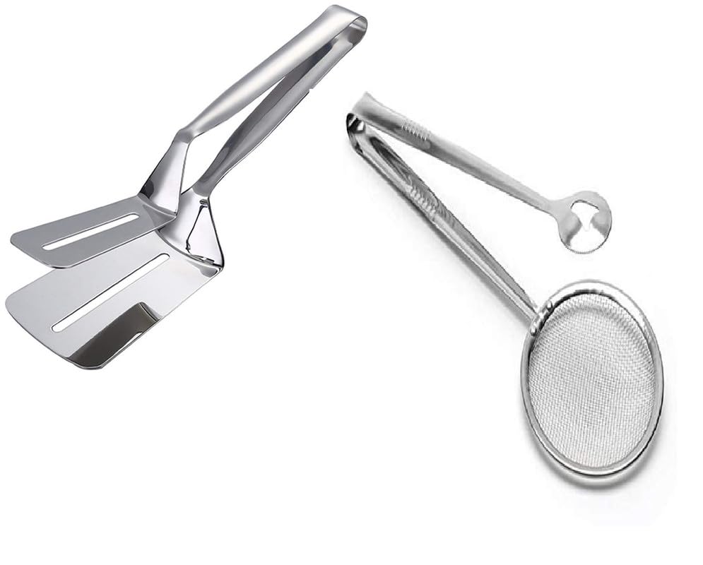 Stainless steel Tongs & stainer